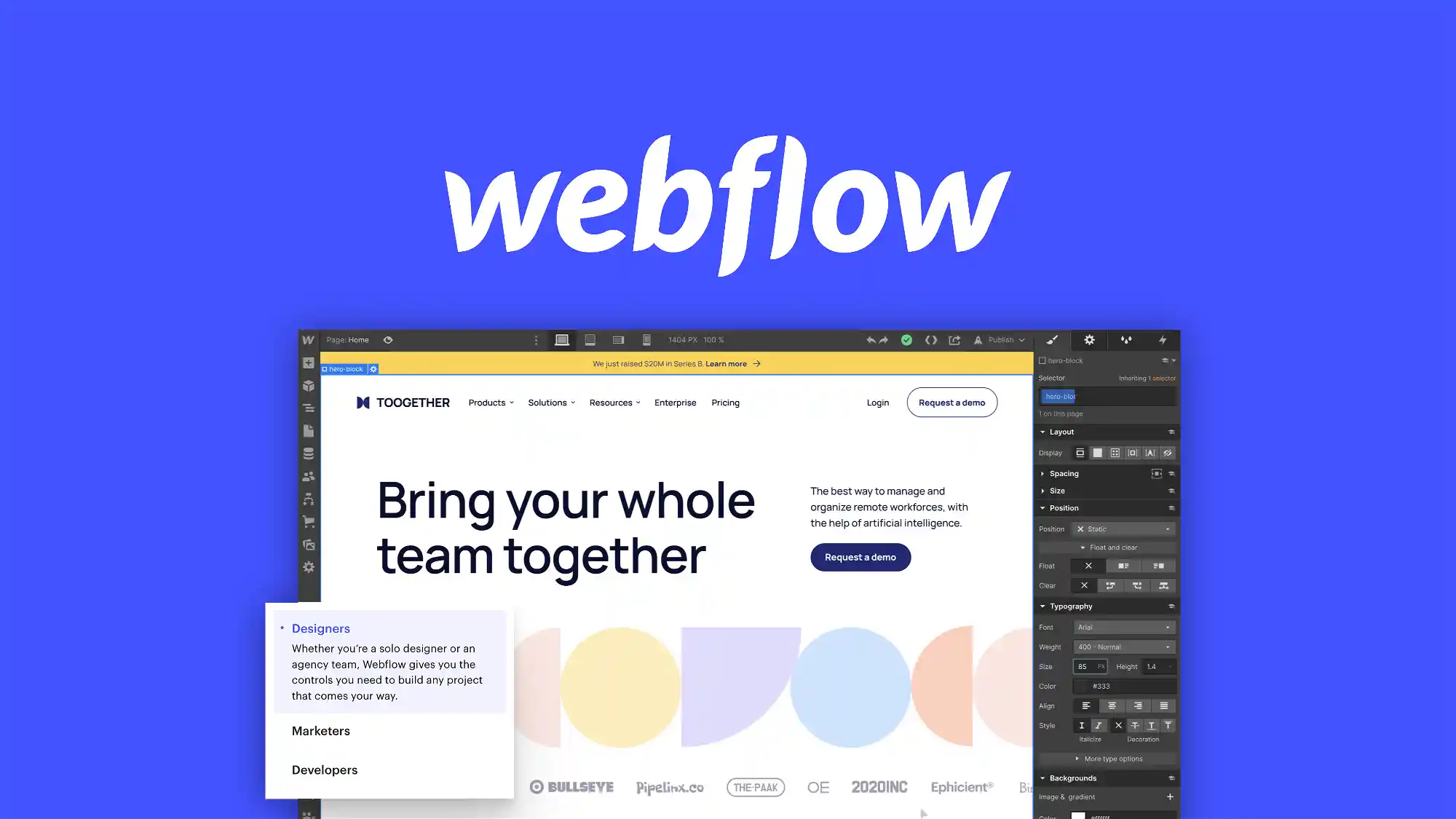 Web development with webflow